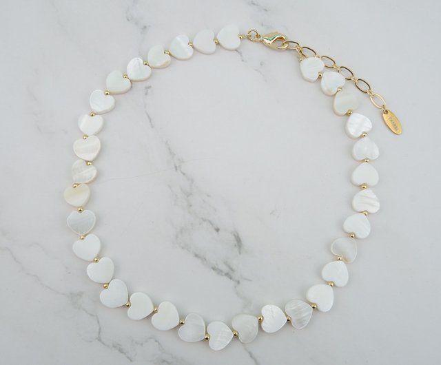 PANNE ショートハートシェルネックレス - ショップ panne
