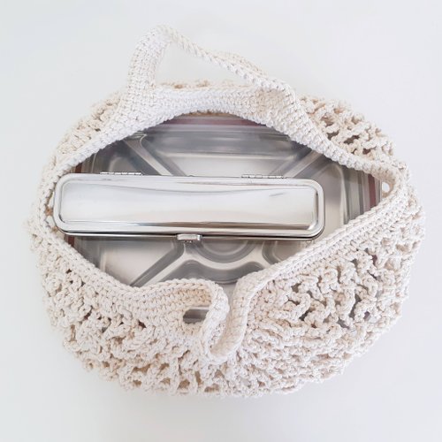 candmucrochet (C&MU crochet) 便當網袋 / 手工鉤針編織包