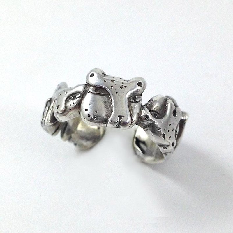 Leopard Sterling Silver Ring - แหวนทั่วไป - โลหะ สีเงิน