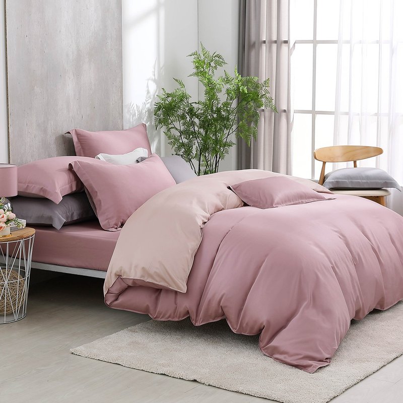 Hongyu 300 woven tencel thin quilt cover / dual-purpose quilt cover Hepburn silk - เครื่องนอน - วัสดุอื่นๆ สึชมพู