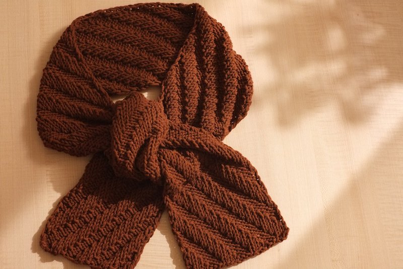 [Taipei Stick Knitting] Warm Twill Scarf/Wool Knitting Experience - เย็บปักถักร้อย/ใยขนแกะ/ผ้า - ผ้าฝ้าย/ผ้าลินิน 