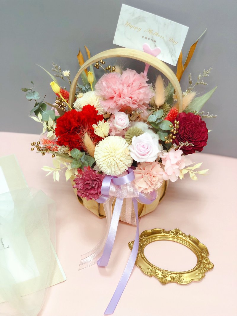 【Birthday Gift】Bring a Happy Eternal Flower Basket Memorial Day Wedding ...