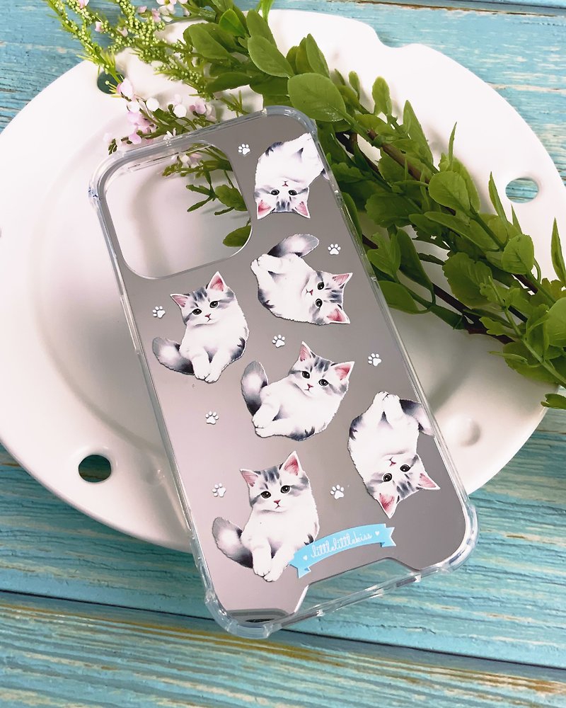Mobile Phone Case [I LOVE Quiet and Frugal Cat Baby] White Cat - Phone Cases - Silicone White