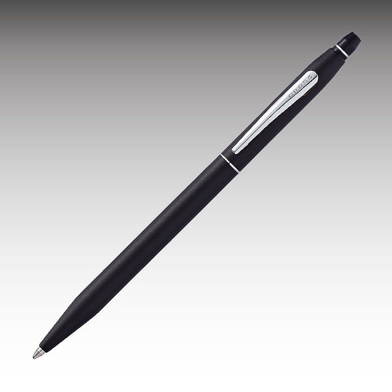 CROSS stand-up series classic black ball pen free engraving (original genuine product) - Ballpoint & Gel Pens - Other Metals Silver