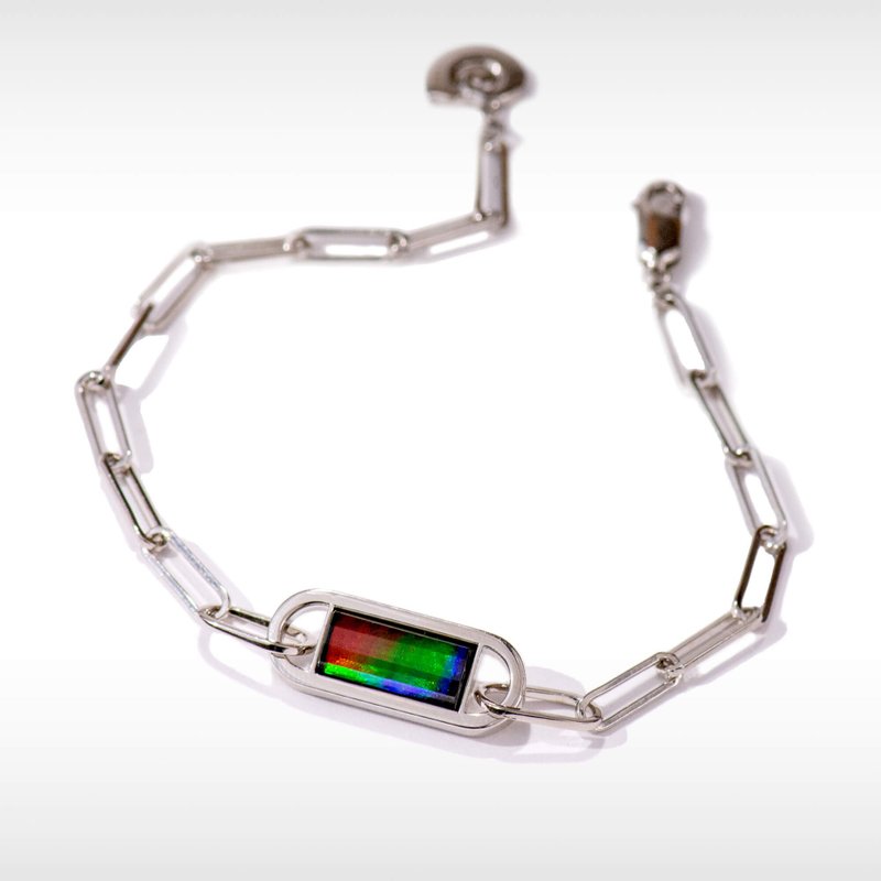 Unity ammolite bracelet in sterling silver - 手鍊/手環 - 寶石 