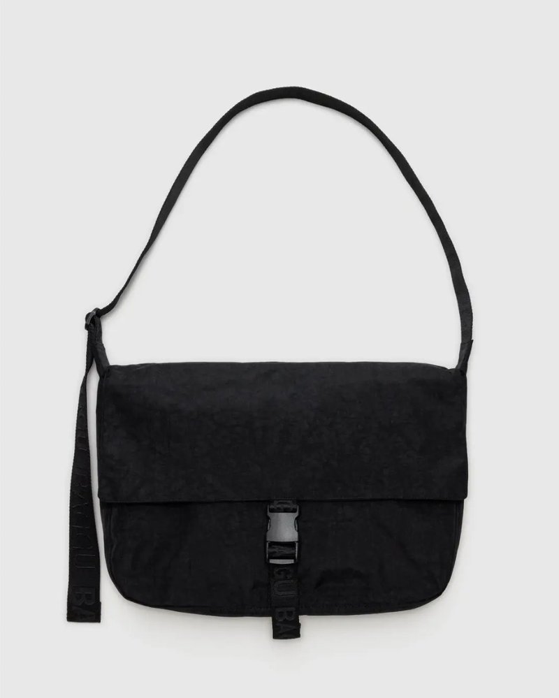 BAGGU - 回收尼龍信差包 - 黑色 - 側背包/斜背包 - 防水材質 黑色