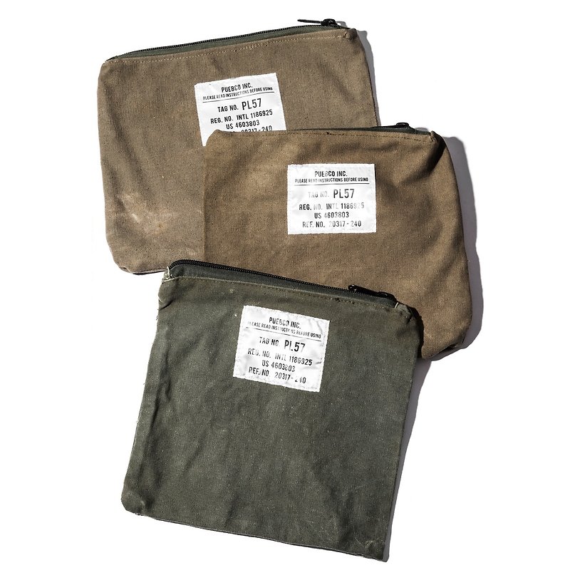 VINTAGE MATERIAL POUCH Vintage Multi-Purpose Bag - Toiletry Bags & Pouches - Other Materials Khaki