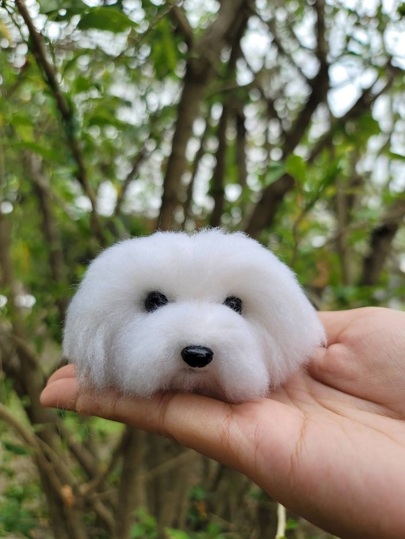 Handmade wool felt - Maltese pendant - ที่ห้อยกุญแจ - ขนแกะ 