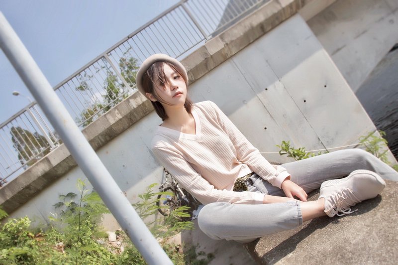 清貨大優惠-Rosa Champagne 針織上衣 - 女上衣/長袖上衣 - 聚酯纖維 粉紅色