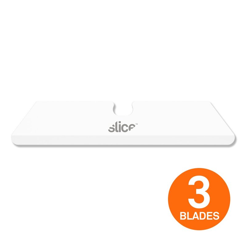 【Slice】多用途陶瓷替刃 -短刃 -圓 -3入組 - 剪刀/拆信刀 - 瓷 白色