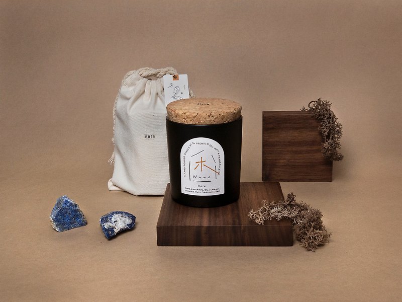 [Excellent product clear] natural essential oil candle wood wood - เทียน/เชิงเทียน - ขี้ผึ้ง สีกากี