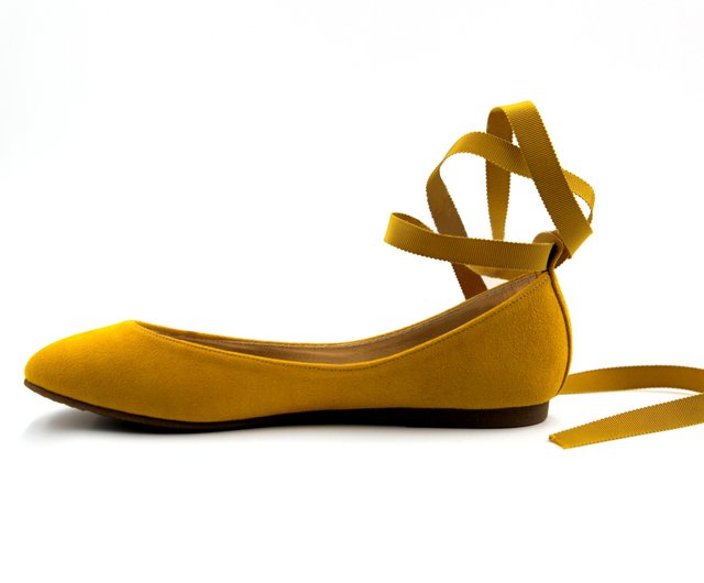 Mustard yellow ballet discount flats