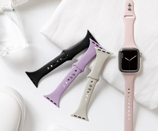 Thin silicone sale apple watch band