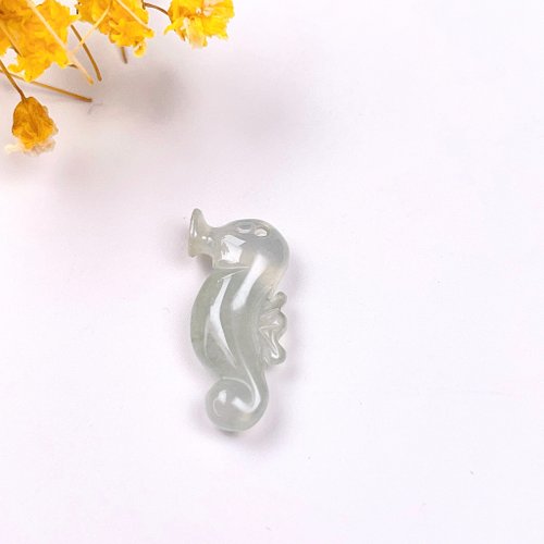 瓔珞珠寶盒 E.L.Jewelry Box 冰種翡翠海馬吊墜 | 天然緬甸A貨翡翠| 送禮