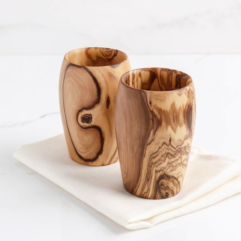 Handcrafted Olive Wood Cup 200ml - Shop folksyfinds Cups - Pinkoi