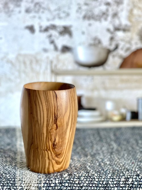 Handcrafted Olive Wood Cups Wooden Mugs for Warm/cold Beverages, Wood  Pencil Holder FREE Personalization & Beeswax Finish -  Israel
