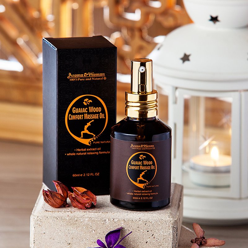 Guaiac Wood Comfort Massage Oil 60ml*2 - Skincare & Massage Oils - Essential Oils Brown