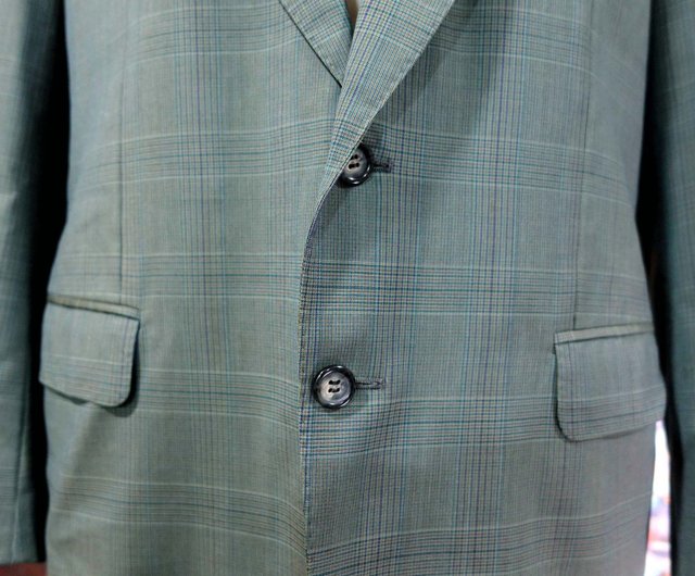 Mens Suit Jacket Mid-Green