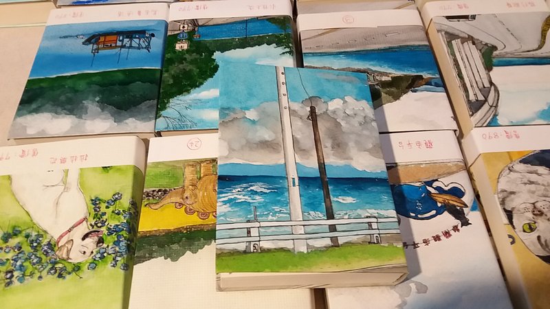 手繪原稿手冊 追海 - 筆記簿/手帳 - 紙 藍色
