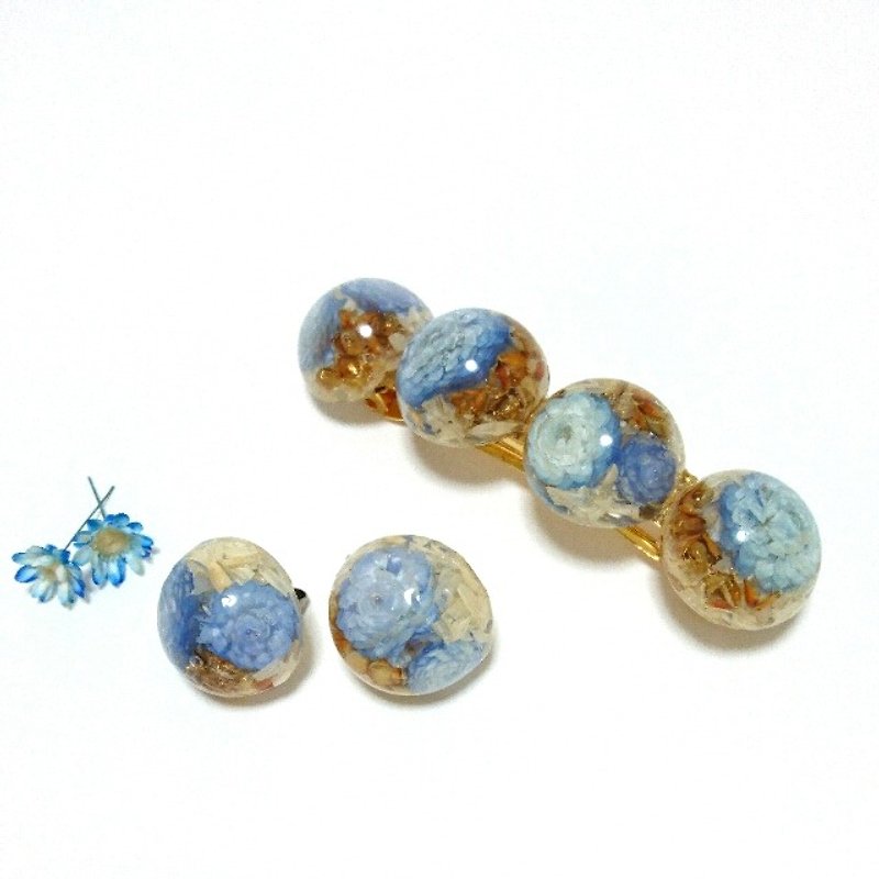 -¥ 200 deals set sale Dried flowers trapped ♪ (Lavender blue) - Hair Accessories - Other Metals Blue