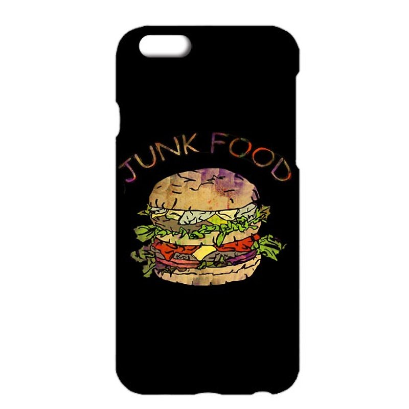 [iPhone case] Hamburger / Black - เคส/ซองมือถือ - พลาสติก สีดำ