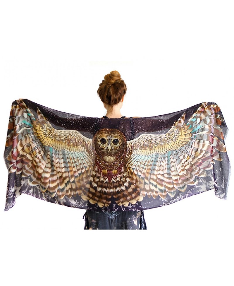 Night Owl Scarf - Silk Cashmere - Scarves - Cotton & Hemp 