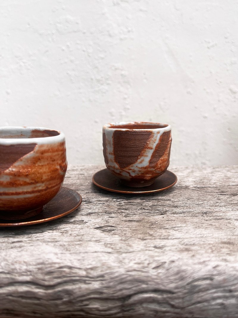 志野 茶杯 兩入 | 陶器皿 - 茶壺/茶杯/茶具 - 陶 橘色