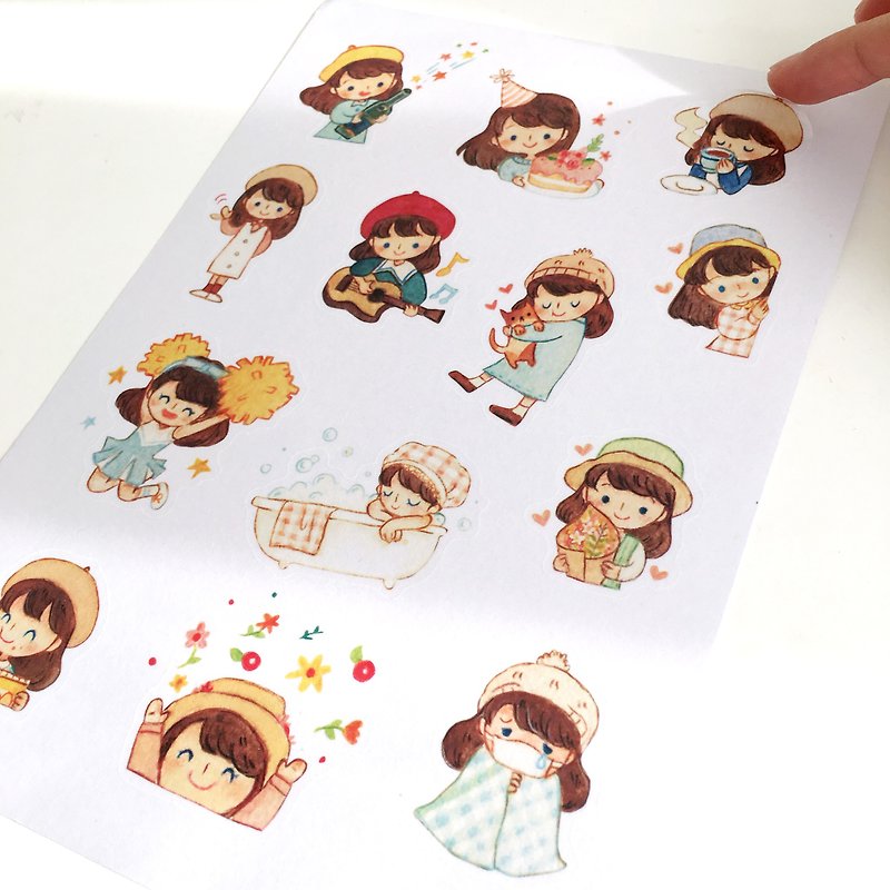 / Washi Stickers / Patiner Hat / - Stickers - Paper 