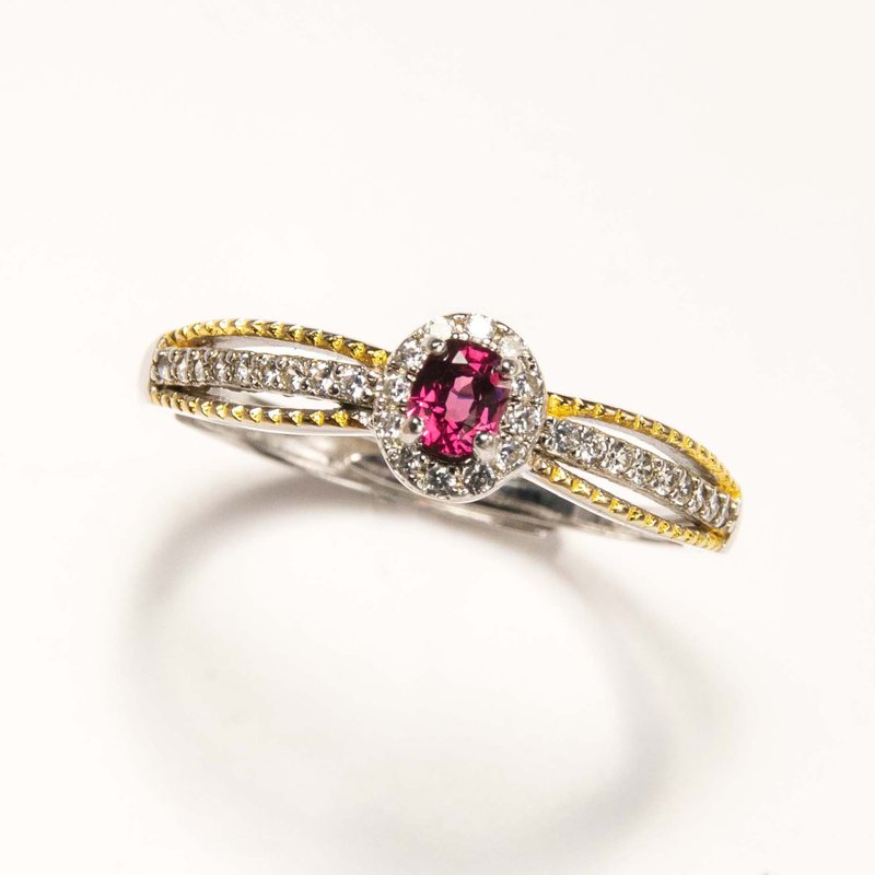 Red Spinel August Stone Summer Sterling Silver Ring - แหวนทั่วไป - เครื่องเพชรพลอย สีแดง