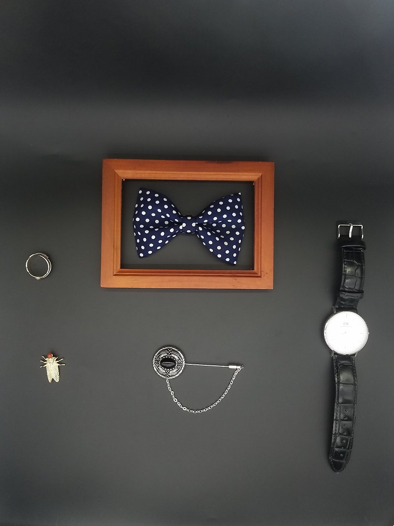 Blue bow, bow tie, bow tie, bridegroom, bridegroom - Bow Ties & Ascots - Cotton & Hemp Blue