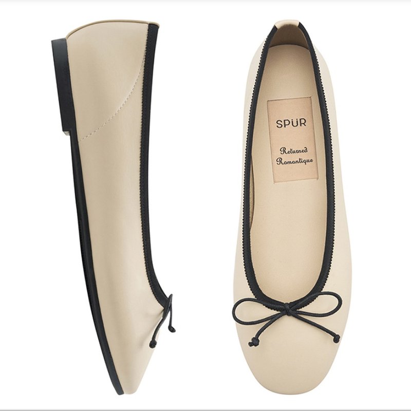 PRE-ORDER SPUR 蝴蝶結平底鞋 RS7035 LIGHT BEIGE - 其他女皮鞋 - 其他材質 
