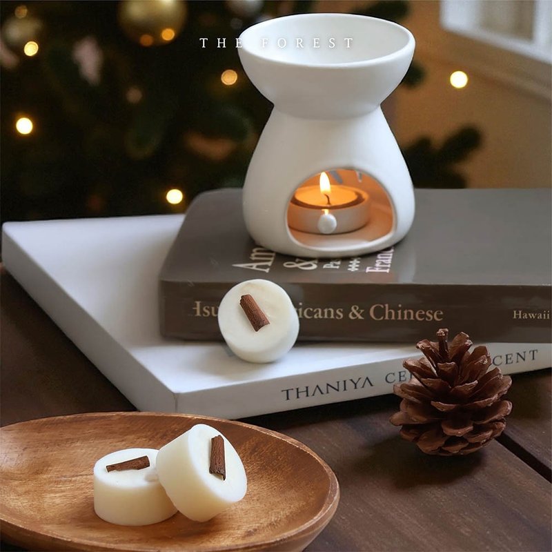 聖誕野薑花手工香氛融蠟塊(4入組) - 香氛蠟燭/燭台 - 蠟 粉紅色