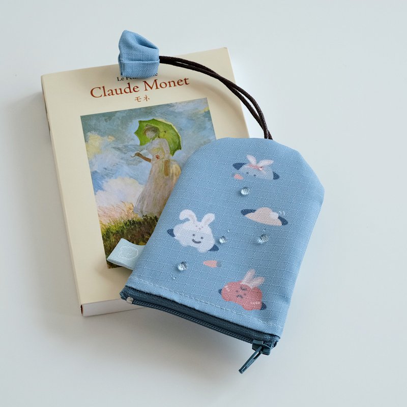 Anti-splash key storage bag key bag cunning rabbit three cave Key holder - Keychains - Other Man-Made Fibers Blue