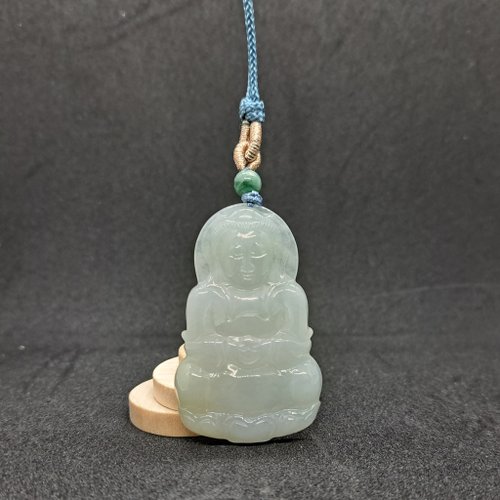 瓔珞翡翠 冰種翡翠觀音菩薩項鍊 | 天然緬甸玉翡翠A貨 | 送禮