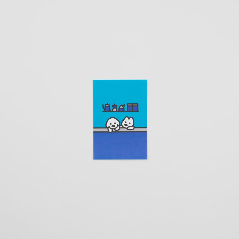 matsui　ポストカード　まってたよ - 卡片/明信片 - 紙 藍色