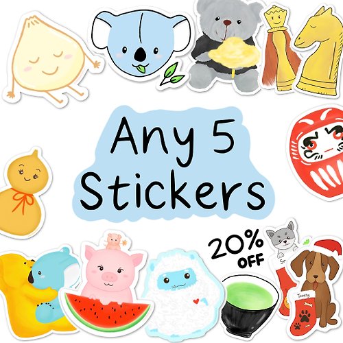 Sixtyeightcolors Choose Your Own Sticker Pack, vinyl stickers set, mix and match stickers