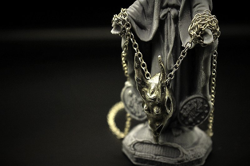 Mind Demon Silver Necklace - สร้อยคอ - เงิน สีเงิน