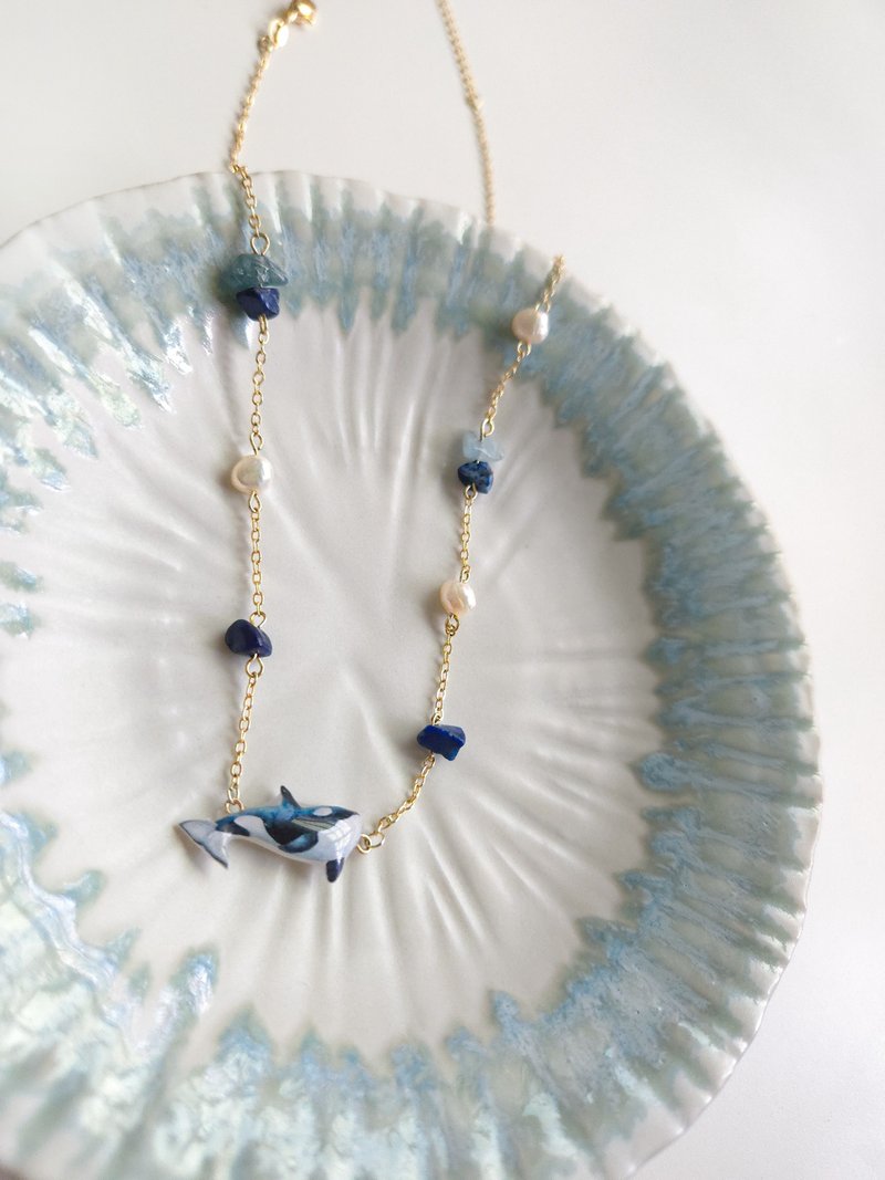 【動物たち No.077】シャチ . ネックレス - ネックレス - レジン 