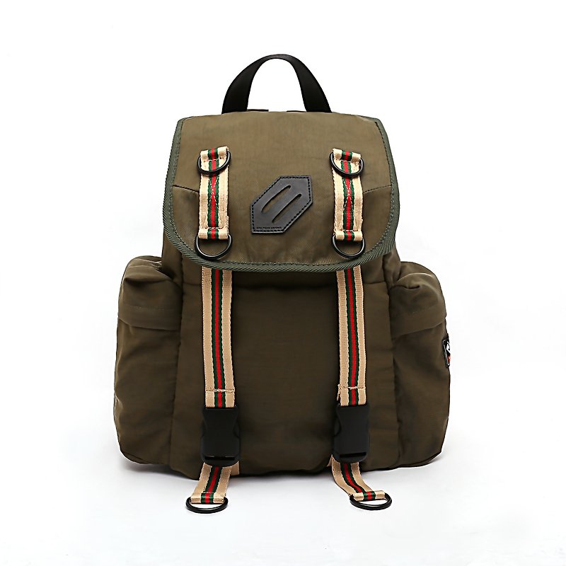 RITE Fashion Trend U02 Navy Bag Nylon Army Green - กระเป๋าเป้สะพายหลัง - วัสดุกันนำ้ หลากหลายสี