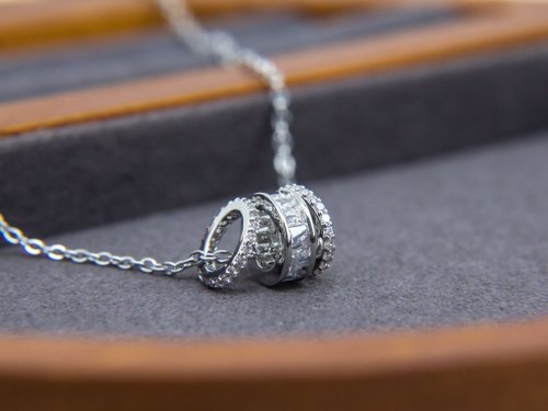JTK Jewellery 簡約三環鋯石項鍊 | 暑假禮物 生日禮物 首飾