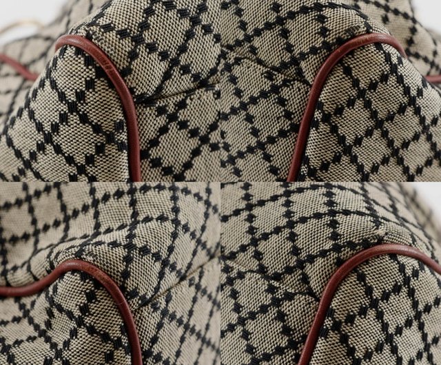 美品【GUCCI】トートバッグ　スーキー　ディアマンテ　キャンバス　ベージュ系 日本直送】グッチGUCCI スーキートートバッグディアマンテ211944