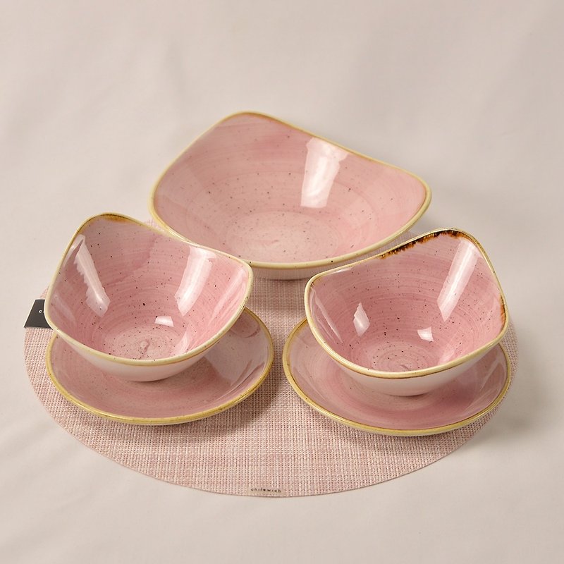 チャーチル、英国 | 2 人用 6 ピースピンクランチ セット - 皿・プレート - 陶器 ピンク