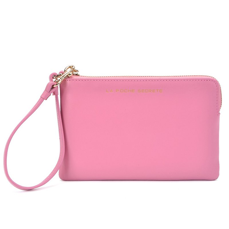 [] La Poche Secrete girl walking girl pink hand bag _ _ n Pigg Universal Clutch - Other - Genuine Leather Pink