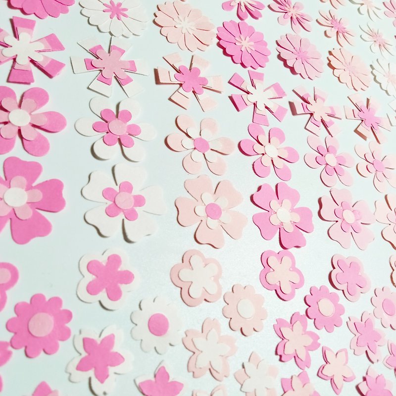 Flower flakes Hillier Pink Collage material Diary Album Decoration Paper craft Lilac craft Paper flower - อื่นๆ - กระดาษ สึชมพู