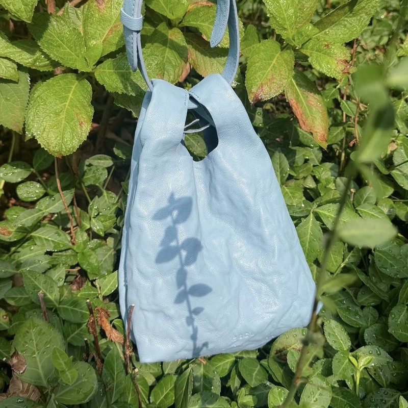 Usual Bag S_Skyblue_tote bag_summerbag - 手提包/手提袋 - 真皮 