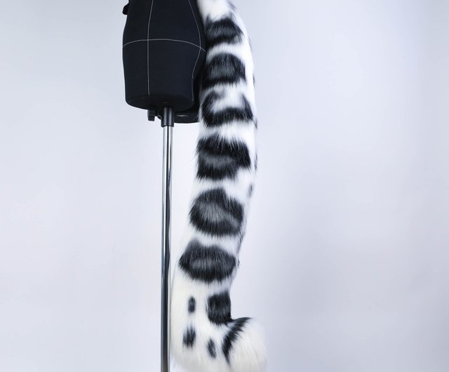 リアルなユキヒョウの耳と尻尾のセットフェイクファーの耳と尻尾の