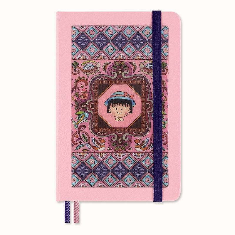 MOLESKINE Chibi Maruko-chan Sakura Notebook - Pocket style lined with design stickers and greeting cards - สมุดบันทึก/สมุดปฏิทิน - กระดาษ สึชมพู