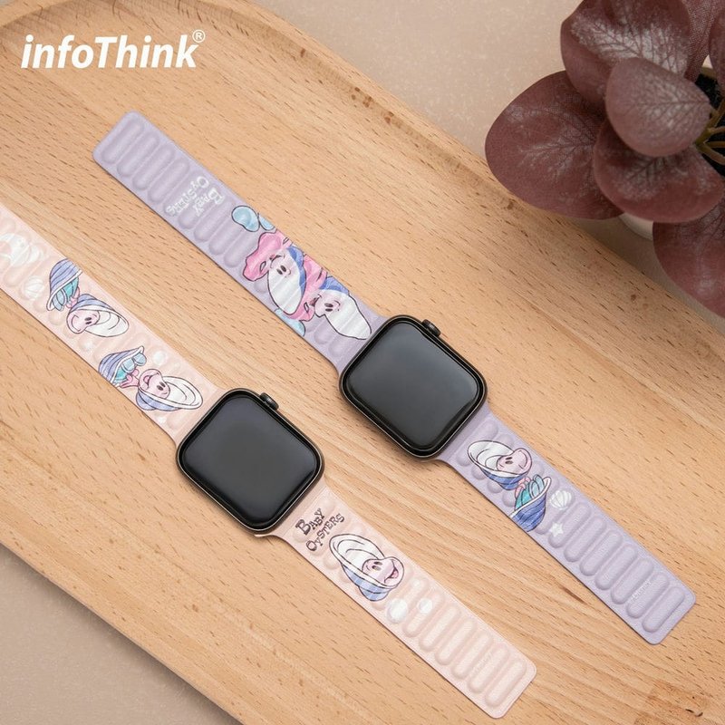 【新品上架】小牡蠣系列for Apple Watch 磁吸錶帶(兩款任選) - 錶帶 - 其他材質 粉紅色