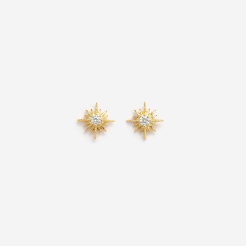 Isha Jewelry 純銀輕珠寶 旭。太陽造型純銀耳環 | The Dressing Room