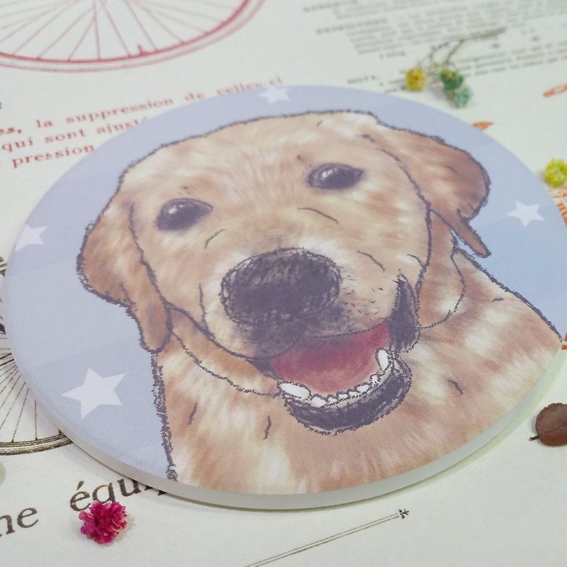 Labrador-Absorbent Coaster~Ceramic Coaster - Coasters - Pottery 